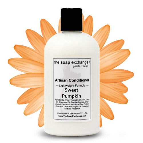 The Soap Exchange Hair Conditioner - Sweet Pumpkin Scent - Hand Crafted 12 fl oz / 354 ml Natural Artisan Hair Care, Sulfate & Paraben Free, Nourish, Moisturize, & Protect. Made in the USA.