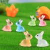 104Pcs Luminous Mini Resin Animals Mini Animals Figures to Hide Miniature Figurines Glow in Dark Ducks Dinosaurs Frogs, 7 Combination Sets for Landscape Dollhouse Decor Fairy Garden Accessories