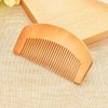 2Pcs Brown Peach Wood Wooden Comb Anti-Static Comb Close Tooth Comb, Hair Combs, Styling Tools and Appliances