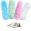 4 Packs Catnip Toys for Cats, Interactive Kitten Toys Soft Plush Pillows with Catmint and Sound Paper, Cat Toys Catnip Toys for Cats Chew, Teeth Cleaning, Relieve Boredom (Blue, Green, White, Pink)