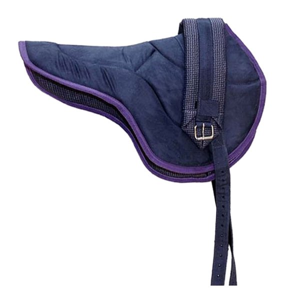 Best Friend Eastern Style Bareback Saddle Pad, Navy/Purple, Child,BF015NPC