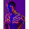 Neon Face and Body Paint (Makeup Style) - Fluorescent Blacklight UV Paint Set - 6 Very Bright Colors with 3 Brushes