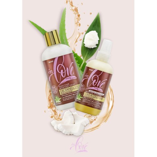 én Love Moisture Affection Leave-In Conditioner | Natural Coconut Milk & Aloe Vera for Deep Hydration | Detangles, Strengthen & Adds Shine to Hair | Clean Beauty | Curl Refresher| 8.5oz