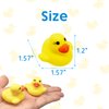 Rubber Ducks 100pcs, Mini Squeak Ducks Float for Baby Shower, Bath Time Fun, Car Ducking, Kids Birthday Party Favors, Game Gifts(1.57 x 1.57 x 1.2Inch, Yellow)