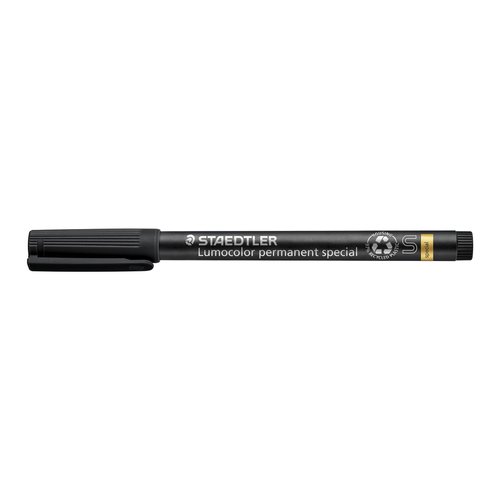 Staedtler Lumocolor Special, Permanent Marker For Coated surfaces and Glass, Black 319 S-9