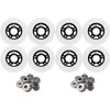 Player's Choice Outdoor Inline Skate Wheels 89a - Choose Size, Color, and Bearings (White, 80mm 8-Pk, ABEC 9 Bearings)
