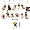 24 Pcs Pug Dog Hanging Decorations Pug Hanging Swirls Ceiling Swirls Pug Birthday Party Supplies for Pug Party Decorations