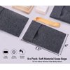 9-Packs Soap Pocket Exfoliating Soap Saver Pouch, Body Scrubber Rough Sponge Exfoliator for Bath or Shower, Gray Mesh Bar Soap Foam Lather Pouch