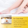SPA REDI - Body and Foot Cream Mask, Milk and Honey, 16 Oz - Pedicure Massage for Tired Feet and Body, Hydrating, Fresh Skin - Infused with Hyaluronic Acid, Amino Acids, Panthenol, Comfrey Extract