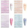 Letter Nail Art Stickers Small Letter Nail Decals Nail Art Supplies 3D Alphabet Nail Stickers Designs Holographic English Font Letters Nail Sticker for Women Girls Nail Art Decoration (8 Sheets)