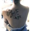 DaLin 4 Sheets Sexy Temporary Tattoos for Women Flowers Collection Black Rose Fake Tattoos for Women Men