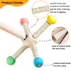 Bird Stand Perch Toy, Interactive Spinning Parakeet Toys, Wooden Exercise Wheel Parrot Toys, Enrichment Cockatiel Toys for Bird Cage, Bird Cage Accessories Perch Toy for Parakeets, Budgies, Lovebirds