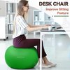 Fitvids Anti-Burst and Slip Resistant Exercise Ball Yoga Ball Fitness Ball Birthing Ball with Quick Pump, 2,000-Pound Capacity, Green, 22-inch, M