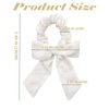 Melbelia Christmas Bow Hair Scrunchies for Women Girls Knotted Bow Hair Ties Ropes Elastic Bands Hair Bows for Women Ponytail Holder Hair Accessories for Women Girl (Red & White,2Pcs)