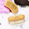 Two-side Wooden Nails Brushes for Fingers, Natural Wood and Bristle Cleaning Acrylic Nail Art Brush, Fingernail & Toenail brushes for Women, Men, Girls, Manicure Pedicure Nail Scrubber Home & Salon