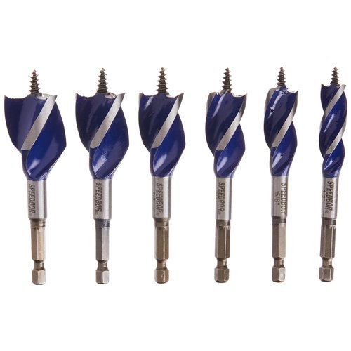 IRWIN SPEEDBOR Drill Bit Set for Wood, 4-Inch, 6-Piece (1877239)