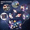 24 Sheets Space Stickers for Kids Reusable Planet Rocket Star Stickers DIY Make Your Own Solar System Stickers for Kids Classroom Learning Educational Classroom Reward Birthday Gifts