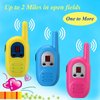 3 Pack Kid Walkie Talkies, 2 Miles Transmission Rechargeable Walkie Talkies for Kids with Lanyards for Outdoor Adventure, Best Gift for Boys and Girls(Not Include Rechargeable Batteries)