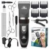Pet Union Professional Dog Grooming Kit - Cordless Low Noise Dog Clippers for Grooming Thick Coats - All Pet Safe Cat Hair Trimmer - Pet Grooming Kit includes Dog Hair Clippers, Nail Trimmer & Shears