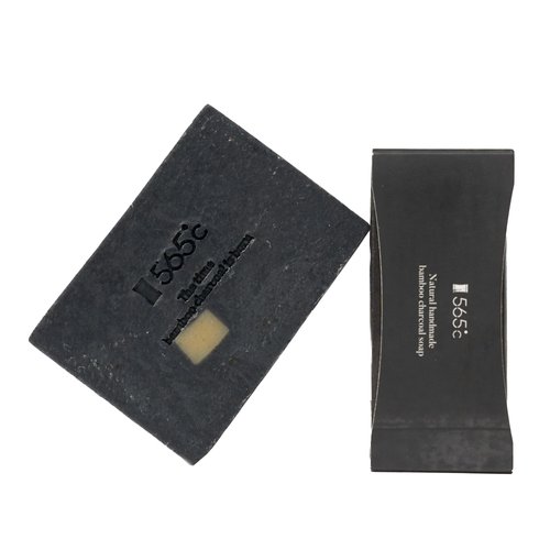 565c Bamboo Charcoal Gentle Soap Bar | Hypoallergenic Sensitive Skin Mild Soap Bar For Face & Body, Gentle on Acne-Prone Skin, Cruelty-Free, Vegan
