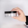 2 Pcs Black Plastic Loose Powder Case Empty Cosmetic Powder Container Refillable Makeup Powder Jar Portable Powder Box Loose Powder Containers for Travel Powder Face 50g