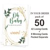 Haizct 50 Pack Watercolor plantsBlank Gift Certificate Scratch Off Cards for Small Business, Spa Beauty Makeup Hair Salon, Bridal Shower, Baby Shower, Wedding Shower Ideas (Oh, Baby)-GK099
