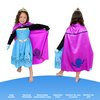 Cokos Box Girls Coronation Dress Costume Cape Gloves Tiara Crown Princess Accessories Kids Set, Blue-Purple, 9 Years