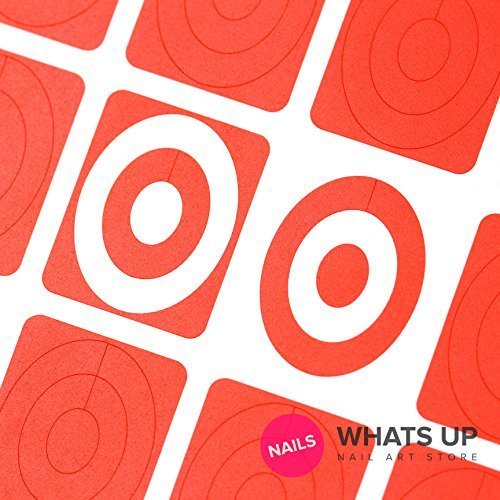 Whats Up Nails - Oval Vinyl Tape Stencils for Nail Art Design (2 Sheets, 80 Strips Total)