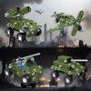 4 in 1 Metal Military Truck STEM Building Projects Metal Army Toys Model Car Kits Set for Boys Age 8-12 Assembly Engineering STEM Kits or Kids 6-8 Engineering Gifts Toys for Ages 14 and Up Adults