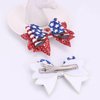 Vsdski 2PCS 4th of July Bow Hair Clips Patriotic Hair Accessories Sparkly Red White Blue Sequin Cheer Barrettes Stars Rhinestone Stripes Bows Hairpins Alligator Clips for Girls Independence Day Decor