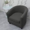 WOMACO 2 Pieces Club Chair Slipcover Printed Stretch Armchair Tub Round Barrel Swivel Chair Covers withc Cushion Cover Elastic Bottom Sofa Furniture Protector for Tullsta (1, Gray)