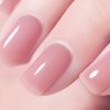 Vishine Jelly Crystal Pink Nude Gel Nail Polish Skin Color Gel Soak Off UV LED Nail Polish Translucent Milky Nude Gel Varnish Nail Art 15ml #08
