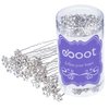 eBoot 40 Pack Flower Crystal Rhinestone Hair Pins with a Storage Bag for Bridal Wedding Hair Accessories (White)