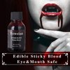 Yeweian Makeup Stage Blood(1.06 oz),Edible Fake Blood, Sticky Washable Fake Blood Makeup for Eye Blood Drops,Mouth,Nosebleed,Halloween SFX Makeup,Costume,Zombie,Vampire and Monster Dress Up(Dark)