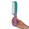 Allegro Comb 1004 Wide Tooth Detangling Hair Combs For Women, Stylists & Curly Hair Teasing Comb Mens Comb 1 Piece. (Blue Purple Anahita)