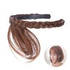 Front Hair Bangs Fringe Hair Extensions Synthetic Wigs Headband for Women Girls (Light Brown)
