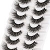 Veleasha False Eyelashes Wispy Faux Mink Lashes Fluffy Handmade Fake Eyelashes Natural Look 7 Pairs Pack Luxury Cat Eye Lashes (804)