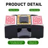 Unniweei Automatic Card Shuffler 1-2 Decks, Electric Battery-Operated Shuffler, Casino Card Game for Poker, Home Card Game, UNO, Phase10, Texas Hold'em, Blackjack, Home Party Club Game