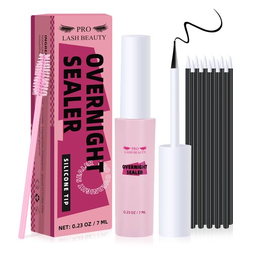 Lash Overnighter for Lash Clusters Lash Seal DIY Lash Extension Overnight Sealer Extend Lash Wear Up to 14 Days Long Lasting Waterproof Oilproof 7ml Black Sealer