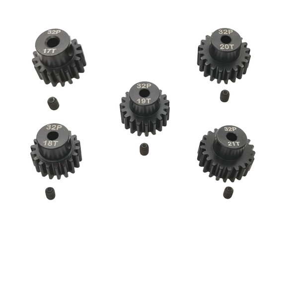 ADORLY 32P 5mm Pinion Gear Set 17T 18T 19T 20T 21T with Hex Key for Arrma 6s 3s Bigrock Grantie Senton Typhon Notorious Kraton Outcast Talion Felony Mojave Upgrades Parts