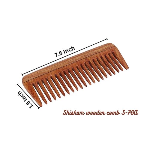 SVATV Handcrafted Rosewood Comb for Detangling Hair Comb For Thick, Curly And Wavy Hair, Non-Static and Eco-friendly Made in India (S-76A)