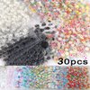 30Sheets Flower Nail Art Sticker 3D Self-Adhesive Flower Rose Daisy Cherry Blossoms Nail Stickers Colorful Black White Stickers Designs Flowers Nail Art Supplies Charms for Women Acrylic Manicure Tip