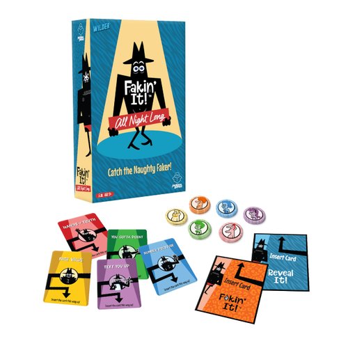 Wilder JACKBOX Games Fakin’ It All Night Long Board Game – Board Game for Mature Game Nights and Parties – Spicy Card Game for Adults Ages 17+ (3-6 Players)