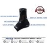 Protle Adjustable Foot Socks, Ankle Brace Compression Support Sleeve with Silicone Gel, Arch Support - Boosts Recovery from Joint Pain, Sprain, Plantar Fasciitis (Black-Medium)