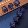 UDIXI Metal DND Dice Set, 7PCS Polyhedral D&D Dice Set Dragon d and d Dice with Gift Box for MTG Dungeons and Dragons Role Playing Games (Purple Sequins)