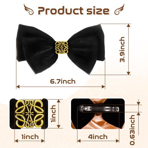 Elegant Big Bows Hair Clips and Barrettes for Women - Back of the Head Spring Clip, Hair Ornaments with Luxury Feminine Design