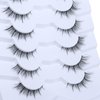 DSLONG 7 Pairs Cat Eye Lashes Natural Look 5-13MM Short False Eyelashes 3D Multi layered Invisible Eyelashes Strip For Small Eyes That Look Like Extensions (N5)
