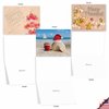 The Best Card Company - 10 Thank You Christmas Cards with Envelopes - Boxed Gratitude Assortment, Xmas Holiday Cards (4 x 5.12 Inch) - Season's Beachin M6651XTB
