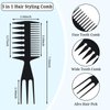 2 Pcs Men's Hair Styling Combs set Pompadour Wide Tooth Comb Texture Comb for Slicked Back, Adding Volume, Fauxhawk, 3 in 1 Hair pick Double Side Afro Comb for Hairstyle