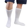 Falari Physicians Approved Diabetic Socks Crew Unisex 3, 6 or 12-Pack (10-13, 3 Pairs White)